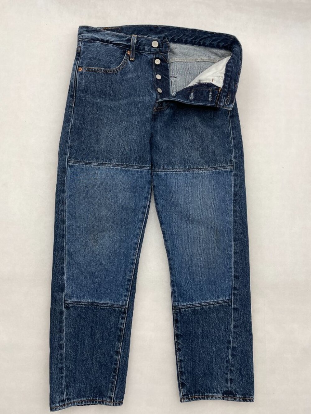 Levi's 502 Regular Taper Men's 29 Jeans Colorblock Panel Knee Button Fly 29x26
